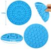 2pcs Dog Lick Pad Pet Shower Grooming Slow Feeder Dog Distraction Mat Treat Dispensing With Powerful Suction