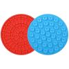 2pcs Dog Lick Pad Pet Shower Grooming Slow Feeder Dog Distraction Mat Treat Dispensing With Powerful Suction