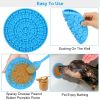 2pcs Dog Lick Pad Pet Shower Grooming Slow Feeder Dog Distraction Mat Treat Dispensing With Powerful Suction