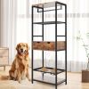 Dog Feeding Storage with Shelves.