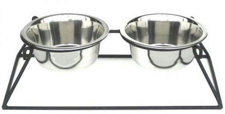 Pyramid Elevated Double Dog Feeder